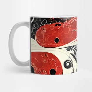 Abstract Swirls and Waves Effect illustration Mug